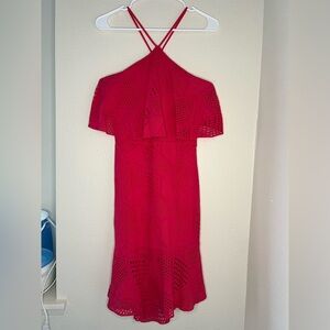 Pink Ruffled Tie Front Sundress
